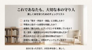 本を美しく保つための最終チェックリスト