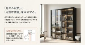 ガラス扉のメリットと隙間テープによる気密性向上