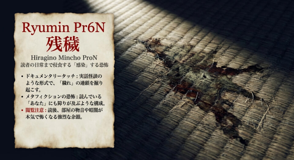 残穢の作品概要。読者の日常まで感染する穢れの恐怖とメタフィクション要素の解説